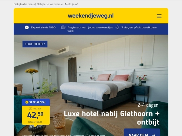 🍂 De perfecte herfstbreak: 3x natuur getaways vanaf 42,50 p.p.!