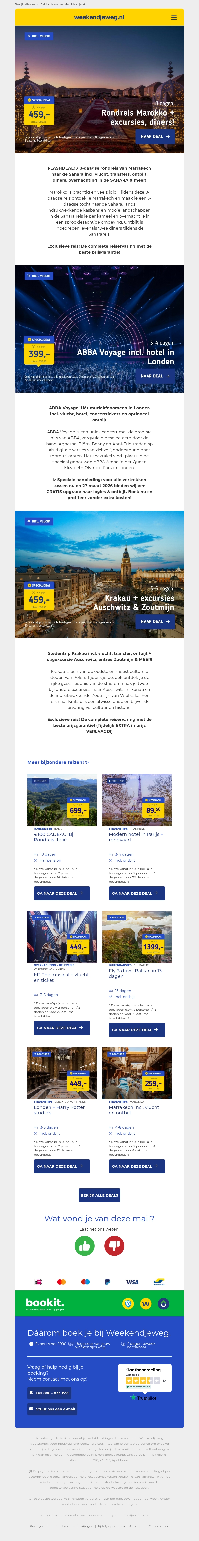 🔥 Unieke Reizen voor Top Prijzen: Rondreis Marokko + extra's v.a. 459,- p.p. | ABBA Voyage incl. hotel in Londen v.a. 399,- p.p. | Krakau excursietrip v.a. 449,- p.p. & MEER! 🔥 Unieke Reizen voor Top Prijzen: Rondreis Marokko + extra's v.a. 459,- p.p. | ABBA Voyage incl. hotel in Londen v.a. 399,- p.p. | Krakau excursietrip v.a. 449,- p.p. & MEER!