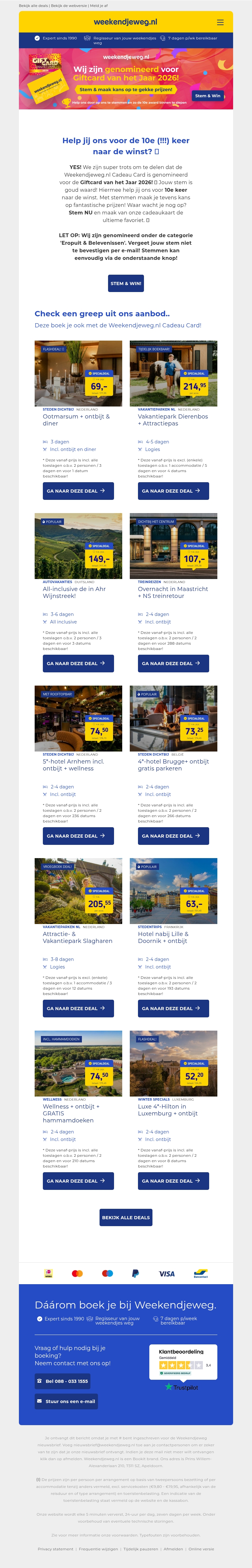 π Stem & Win: wij zijn genomineerd voor Giftcard van het Jaar! ππ₯³ Help jij ons winnen? π π Stem & Win: wij zijn genomineerd voor Giftcard van het Jaar! ππ₯³ Help jij ons winnen? π