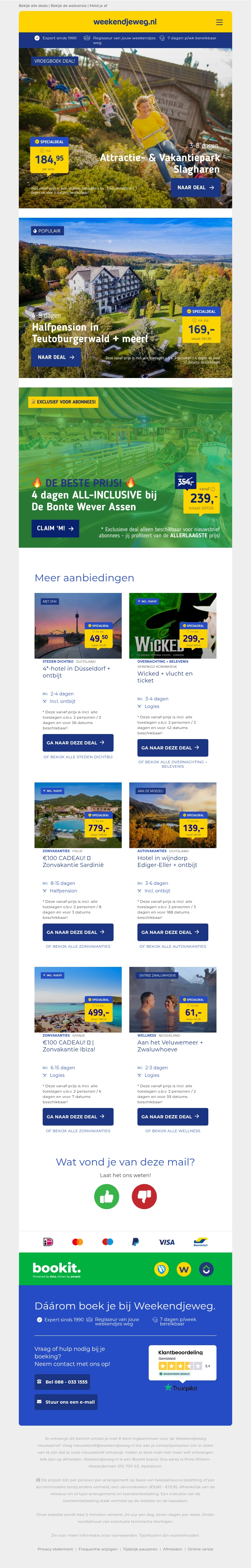 🎢 Attractie- & Vakantiepark Slagharen v.a. 184,95 (2 volw + 2 kids!) | 4 dgn halfpension in Teutoburgerwald v.a. 169 p.p.! 🎢 Attractie- & Vakantiepark Slagharen v.a. 184,95 (2 volw + 2 kids!) | 4 dgn halfpension in Teutoburgerwald v.a. 169 p.p.!