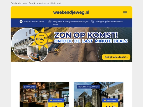 ☀️ Mooi weer op komst: ga er last minute op uit in eigen land! ⏳