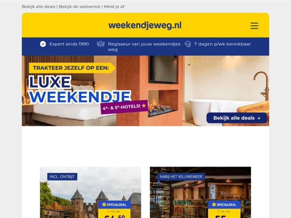 💎 LUXE 4* & 5*-hotels incl. ontbijt vanaf €34,50 p.p.!