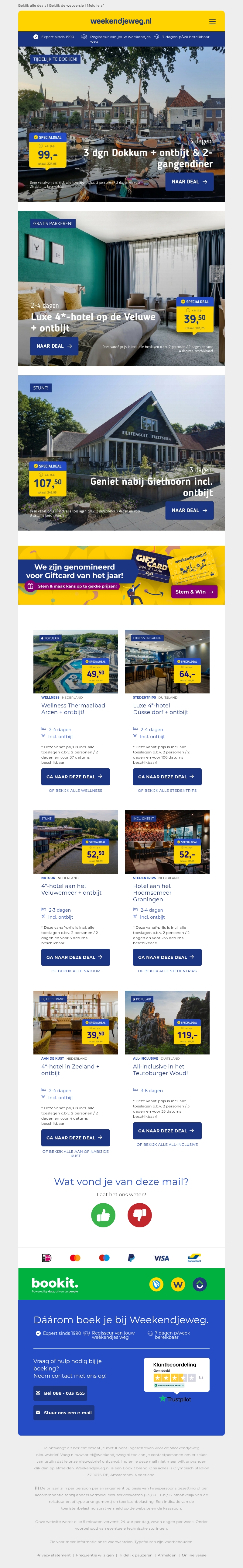 3 dgn Dokkum + ontbijt + diner v.a. SLECHTS 99 | Luxe 4*Landgoed op de Veluwe + RITUALS v.a. 39,50 pp! 3 dgn Dokkum + ontbijt + diner v.a. SLECHTS 99 | Luxe 4*Landgoed op de Veluwe + RITUALS v.a. 39,50 pp!