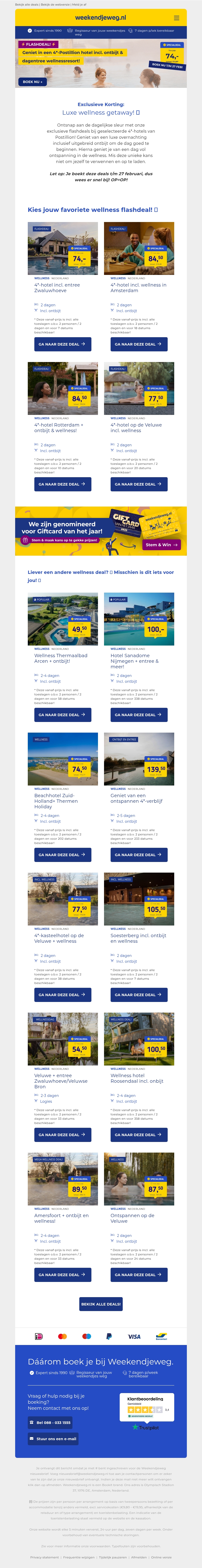 💙 Wellness Flashdeals: 4*-Postillion hotel + ontbijt + dagentree wellness v.a. 74,- p.p.! 🤩 💙 Wellness Flashdeals: 4*-Postillion hotel + ontbijt + dagentree wellness v.a. 74,- p.p.! 🤩