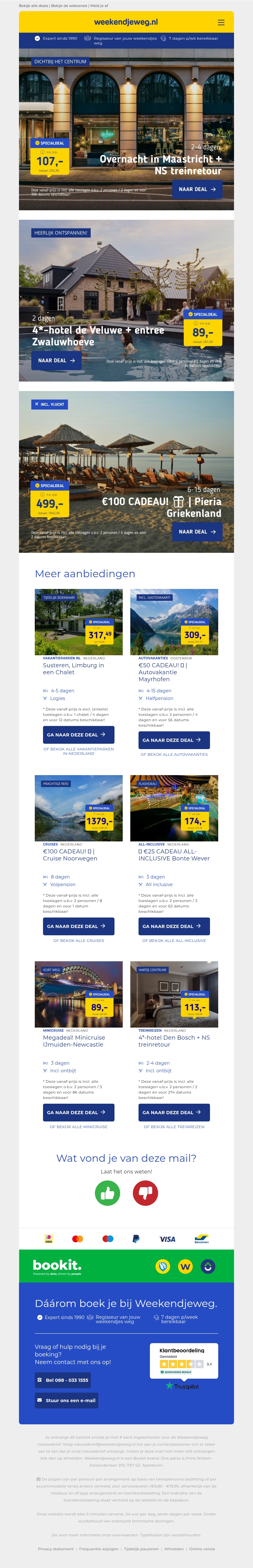 🚆 Stedentrip Maastricht + NS Treinretour v.a. 107 | 4*-hotel op de Veluwe + Zwaluwhoeve v.a. 89 p.p.! 🚆 Stedentrip Maastricht + NS Treinretour v.a. 107 | 4*-hotel op de Veluwe + Zwaluwhoeve v.a. 89 p.p.!