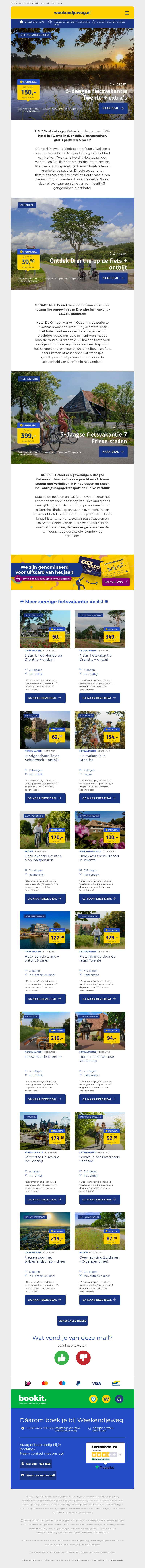 ☀️ Zonnige deals! ☀️ Geniet van het voorjaar tijdens een fietsvakantie vanaf 39,50 pp! 🚲 ☀️ Zonnige deals! ☀️ Geniet van het voorjaar tijdens een fietsvakantie vanaf 39,50 pp! 🚲