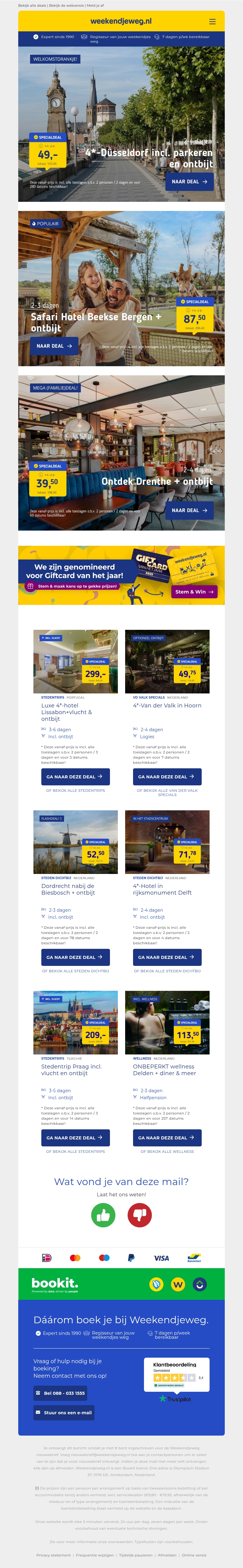 Stunt! 🔥 4*-hotel Düsseldorf + ontbijt & parkeren v.a. 49 | Laatste Kans! ⏰ Beekse Bergen v.a. 87,50 & meer! Stunt! 🔥 4*-hotel Düsseldorf + ontbijt & parkeren v.a. 49 | Laatste Kans! ⏰ Beekse Bergen v.a. 87,50 & meer!