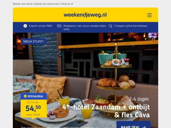 4*-hotel Zaandam + ontbijt & fles Cava 🍾 v.a. 54,50 | Mega Familiedeal Tirol o.b.v halfpension & HOGE kinderkortingen v.a. 299 p.p.!