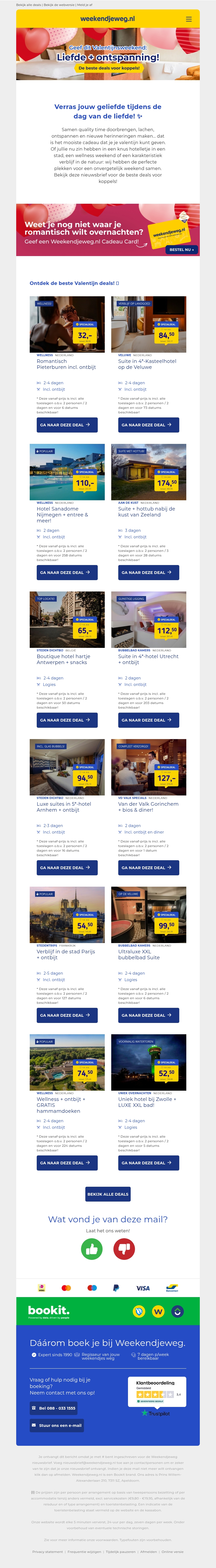 Verras jouw Valentijn met een romantisch weekendje weg! ❤️ Verras jouw Valentijn met een romantisch weekendje weg! ❤️