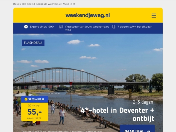 Nergens goedkoper! 😎 Modern 4*-hotel in Deventer + ontbijt v.a. 47,50 | 3 dgn de Achterhoek + ontbijt & diner v.a. 125 p.p.!