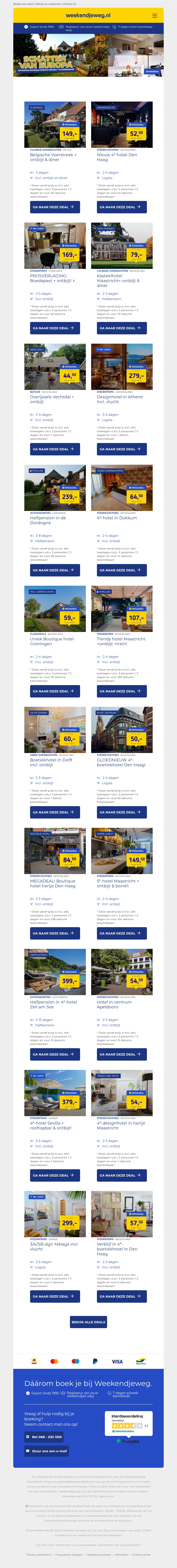 ✨ Ontdek de schatten van Europa: de mooiste boutique hotels vanaf 44,50 p.p.! ✨ Ontdek de schatten van Europa: de mooiste boutique hotels vanaf 44,50 p.p.!