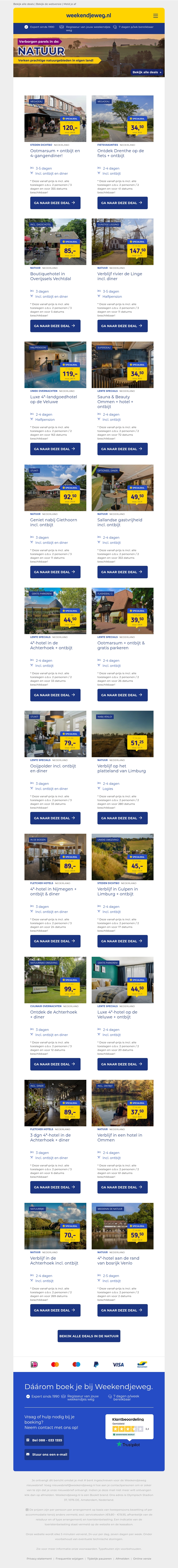 🔍✨ Verborgen parels in de natuur - Weekendjes weg in de Nederlandse natuur v.a. 34,50 p.p.! 💚 🔍✨ Verborgen parels in de natuur - Weekendjes weg in de Nederlandse natuur v.a. 34,50 p.p.! 💚