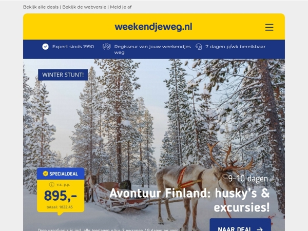 ❄️ Wintertrip boeken? Ga op avontuur in 🇫🇮 Finland v.a. 895,- p.p. OF all-inclusive wintervakantie bij de Moezel ✨ v.a. 178,- p.p.!