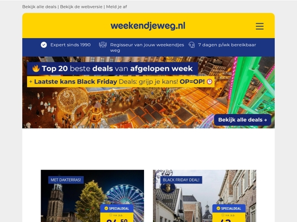 ✨ Weekend plannen? Deze 20 deals wachten op jou! 😍