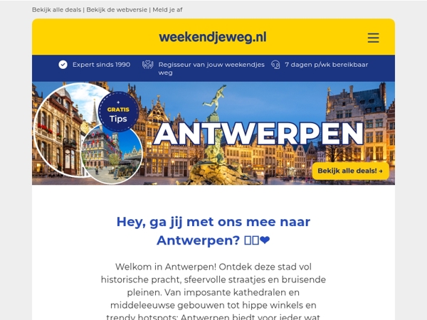 🇧🇪 Antwerpen wacht op je: insider tips & special deals v.a. 29,50 p.p.! 💥