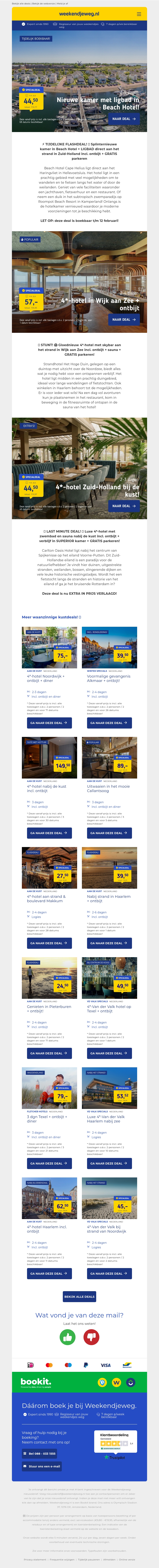 🐚 Kust specials! ✨ Boek NU: Flashdeal Beach Hotel Zuid-Holland €44,50 p.p. | Gloednieuw 4*-duinhotel Noord-Holland €54,50 p.p. | Luxe 4*-hotel Zuid-Holland €44,50 p.p. 🤯 🐚 Kust specials! ✨ Boek NU: Flashdeal Beach Hotel Zuid-Holland €44,50 p.p. | Gloednieuw 4*-duinhotel Noord-Holland €54,50 p.p. | Luxe 4*-hotel Zuid-Holland €44,50 p.p. 🤯