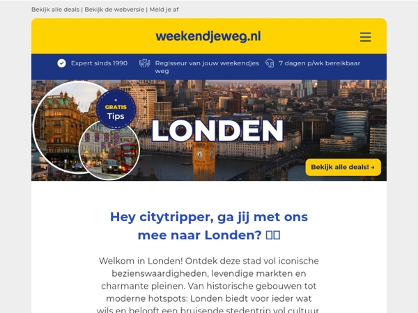 🙋‍♀️ Hey citytripper, ontdek jij Londen met ons? 🇬🇧👉 Insider tips & exclusieve deals v.a. 229,- p.p.! 🔥