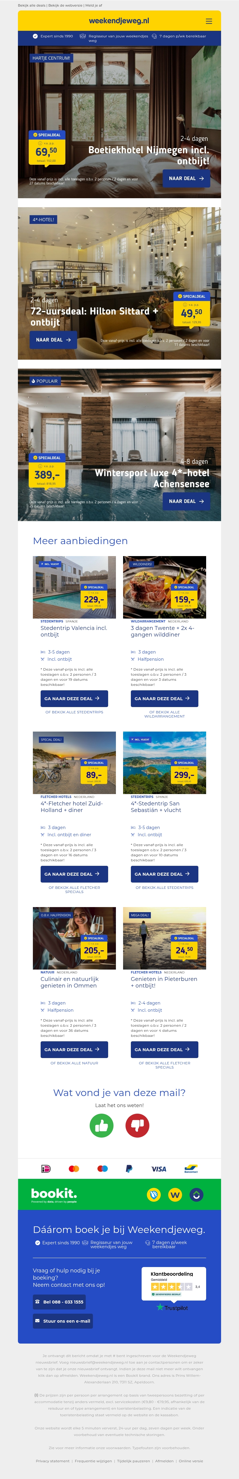 Boetiekhotel Nijmegen + ontbijt v.a. 69,50 | 72-uursdeal: Hilton Sittard + ontbijt 49,50 p.p.! ⏰ Boetiekhotel Nijmegen + ontbijt v.a. 69,50 | 72-uursdeal: Hilton Sittard + ontbijt 49,50 p.p.! ⏰