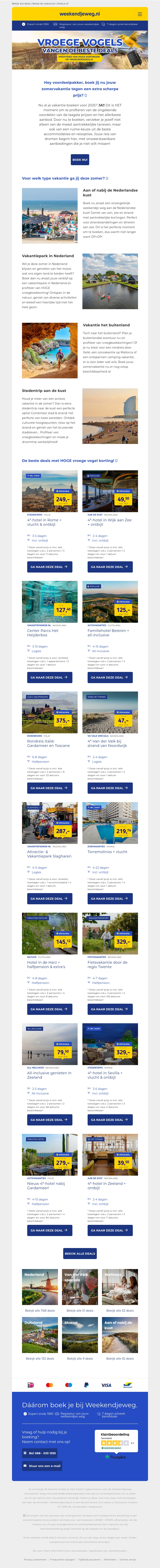 ⏰ Vroege vogels OPGELET: vroegboek deals met HOGE korting 🤑 + INSPIRATIE voor jouw droomvakantie! 💭 ⏰ Vroege vogels OPGELET: vroegboek deals met HOGE korting 🤑 + INSPIRATIE voor jouw droomvakantie! 💭