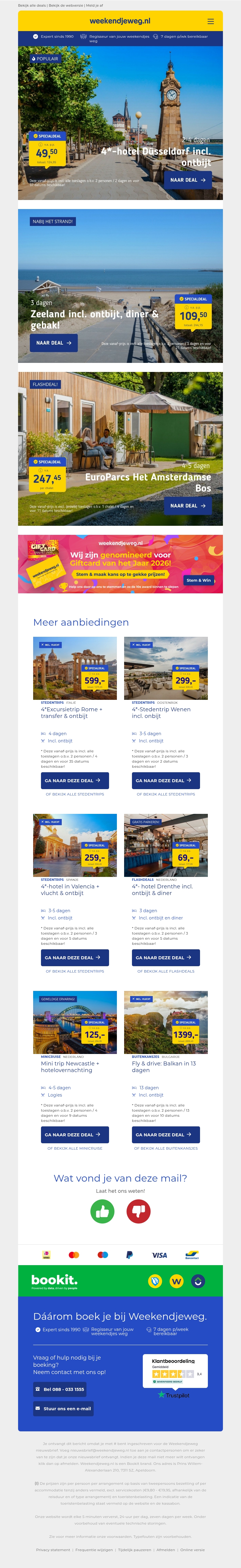 4*-Hilton Düsseldorf + ontbijt v.a. 49,50 | 3 dgn Zeeland + ontbijt & diner v.a. 109,50 p.p.! 4*-Hilton Düsseldorf + ontbijt v.a. 49,50 | 3 dgn Zeeland + ontbijt & diner v.a. 109,50 p.p.!