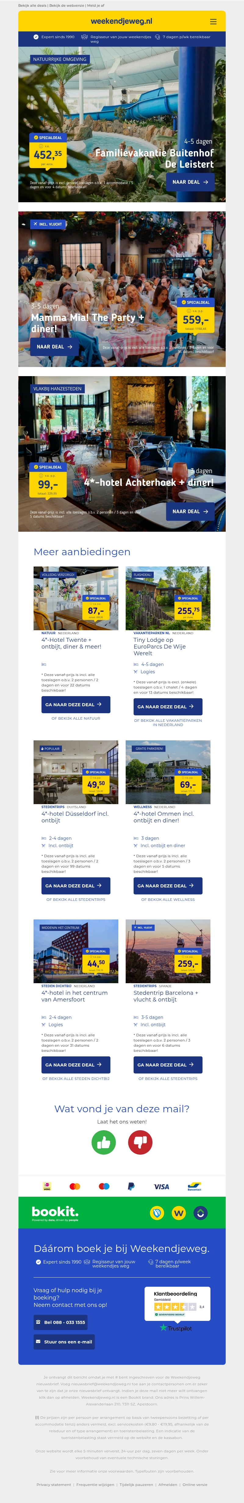 🤩 Familievakantie Buitenhof Leistert v.a. 452,35 per acco | 🎵 Mamma Mia The Party Londen! + diner v.a. 559 p.p.! 🤩 Familievakantie Buitenhof Leistert v.a. 452,35 per acco | 🎵 Mamma Mia The Party Londen! + diner v.a. 559 p.p.!