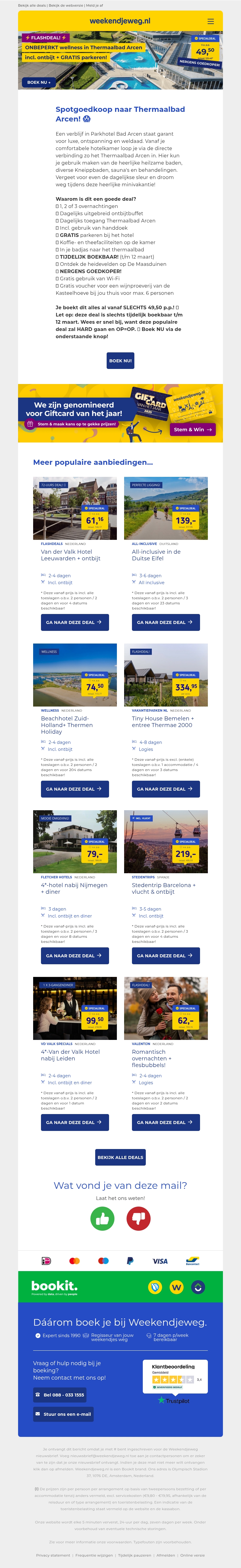 💥 NERGENS GOEDKOPER: ONBEPERKT Thermaalbad Arcen + ontbijt + GRATIS parkeren v.a. SLECHTS 49,50 p.p.! 😱🤯 💥 NERGENS GOEDKOPER: ONBEPERKT Thermaalbad Arcen + ontbijt + GRATIS parkeren v.a. SLECHTS 49,50 p.p.! 😱🤯
