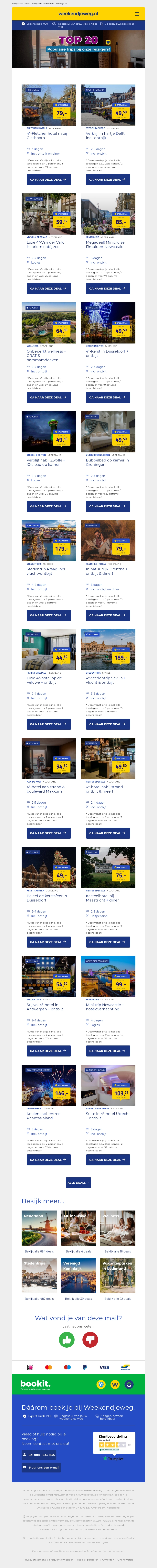 De TOP 20 populairste weekendjes weg die onze reizigers aanraden! đ De TOP 20 populairste weekendjes weg die onze reizigers aanraden! đ