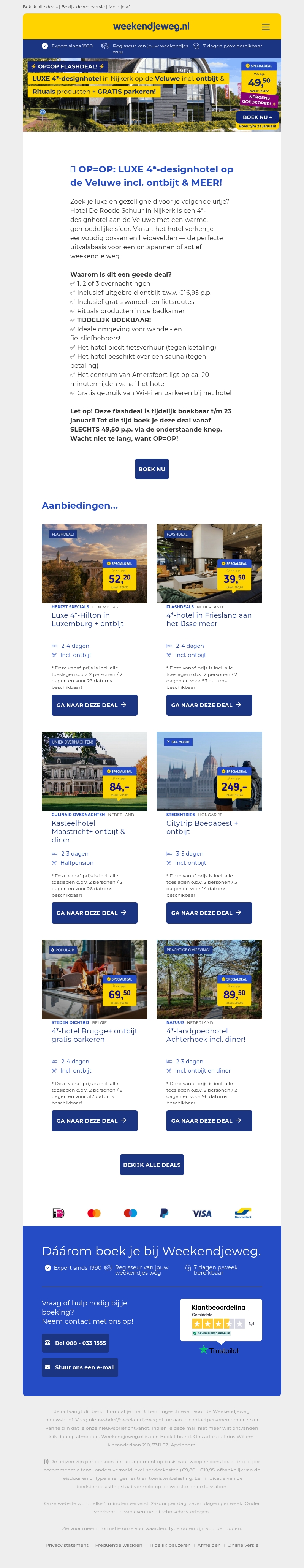 ⚡ OP=OP FLASHDEAL! ⚡ LUXE 4*-designhotel op de Veluwe + ontbijt & meer v.a. SLECHTS 49,50 p.p.! 😱🔥 ⚡ OP=OP FLASHDEAL! ⚡ LUXE 4*-designhotel op de Veluwe + ontbijt & meer v.a. SLECHTS 49,50 p.p.! 😱🔥