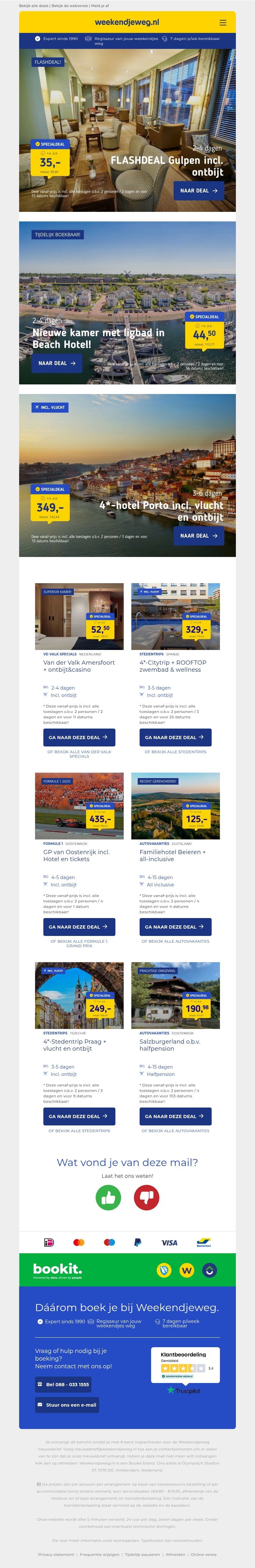 FLASHDEALS! ⚡ 4*-hotel Gulpen + ontbijt + Ritualspakket v.a. 35,- p.p. | Beach Hotel met splinternieuwe kamer + ontbijt v.a. 44,50 p.p. & MEER! FLASHDEALS! ⚡ 4*-hotel Gulpen + ontbijt + Ritualspakket v.a. 35,- p.p. | Beach Hotel met splinternieuwe kamer + ontbijt v.a. 44,50 p.p. & MEER!
