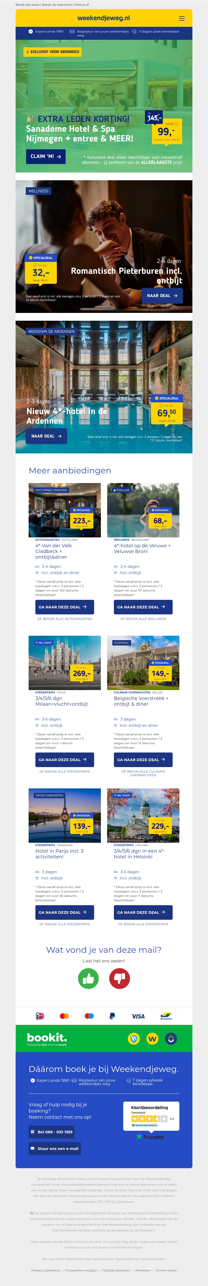 💥 EXTRA KORTING voor abonnees: Sanadome Nijmegen + onbeperkt entree & meer vanaf €99 p.p.! 💥 EXTRA KORTING voor abonnees: Sanadome Nijmegen + onbeperkt entree & meer vanaf €99 p.p.!