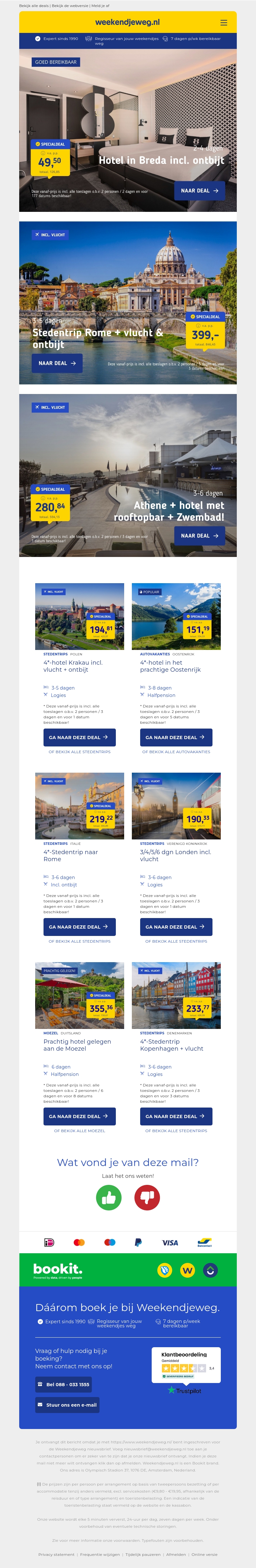 Hotel in Breda incl. ontbijt v.a. €49.50 per persoon | Stedentrip Rome + vlucht & ontbijt v.a. €399 per persoon & meer Hotel in Breda incl. ontbijt v.a. €49.50 per persoon | Stedentrip Rome + vlucht & ontbijt v.a. €399 per persoon & meer