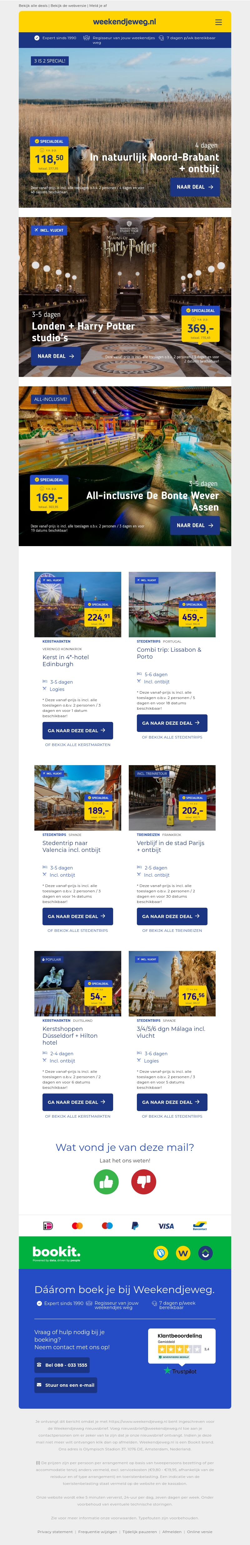 In natuurlijk Noord-Brabant + ontbijt v.a. €118.50 per persoon | Londen + Harry Potter studio's v.a. €369 per persoon & nog veel meer In natuurlijk Noord-Brabant + ontbijt v.a. €118.50 per persoon | Londen + Harry Potter studio's v.a. €369 per persoon & nog veel meer