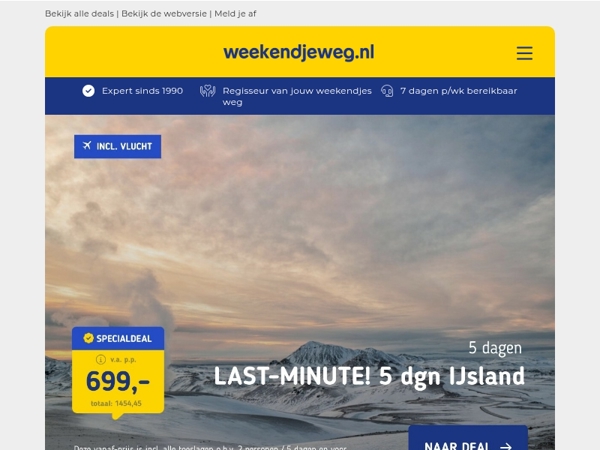 ❄️ UNIEK: t/m €500 korting op last-minute IJsland reizen incl. extra's v.a. €695,- p.p.! ⏰🔥