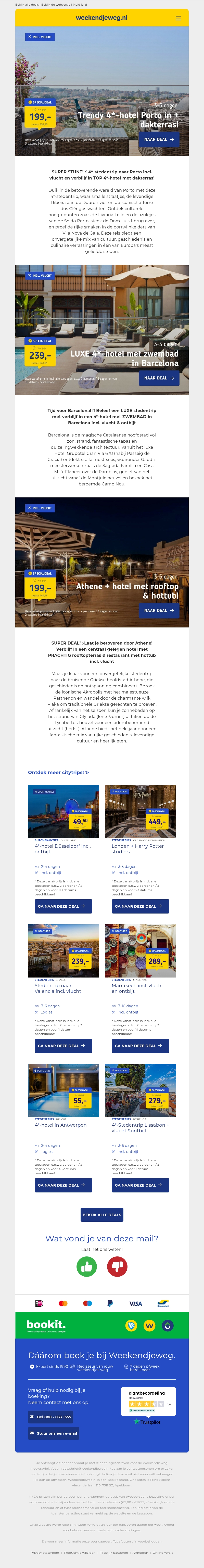 Citytrip Specials! ✨ Porto v.a. 199,- p.p. | Barcelona v.a. 239,- p.p. | Athene v.a. 199,- p.p. & MEER! Citytrip Specials! ✨ Porto v.a. 199,- p.p. | Barcelona v.a. 239,- p.p. | Athene v.a. 199,- p.p. & MEER!