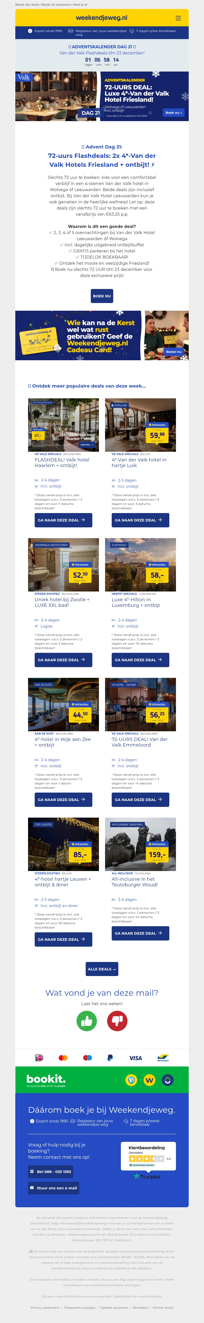 🎁 Advent Dag 21: 2x Van der Valk 72-UURS DEALS in Friesland + ontbijt! ⚡ 🎁 Advent Dag 21: 2x Van der Valk 72-UURS DEALS in Friesland + ontbijt! ⚡