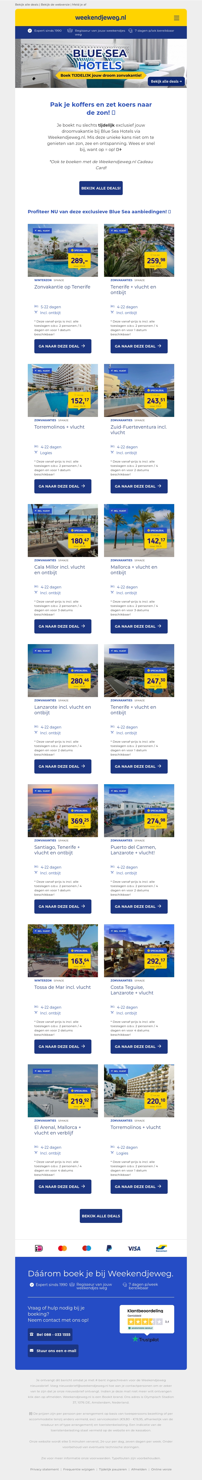 ✨ NIEUW: Boek nu TIJDELIJK jouw zonvakantie bij Blue Sea Hotels via Weekendjeweg.nl! 🌞🌴 ✨ NIEUW: Boek nu TIJDELIJK jouw zonvakantie bij Blue Sea Hotels via Weekendjeweg.nl! 🌞🌴
