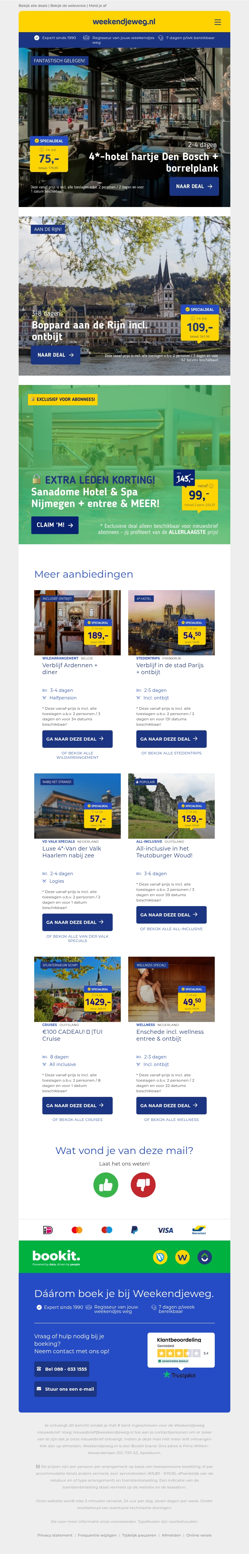 4*-hotel hartje Den Bosch + borrelplank v.a. 75 | 3 dgn aan de Rijn in Boppard v.a. 109 p.p.! 4*-hotel hartje Den Bosch + borrelplank v.a. 75 | 3 dgn aan de Rijn in Boppard v.a. 109 p.p.!