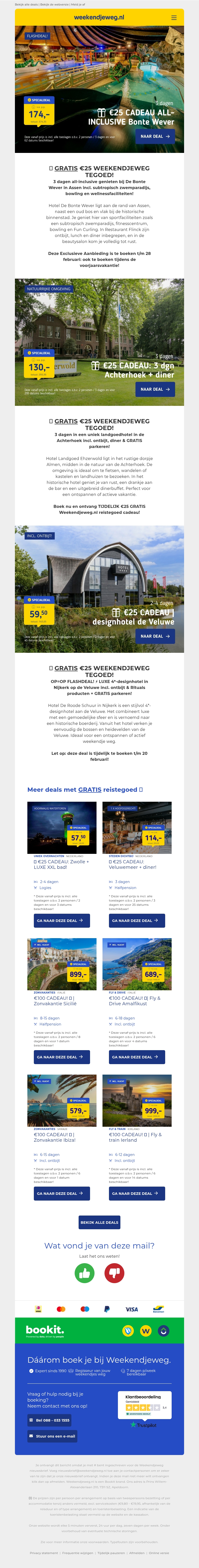 ⚡ NIEUW: nu ook deals in eigen land + GRATIS €25,- reistegoed! 🎁 ⚡ NIEUW: nu ook deals in eigen land + GRATIS €25,- reistegoed! 🎁