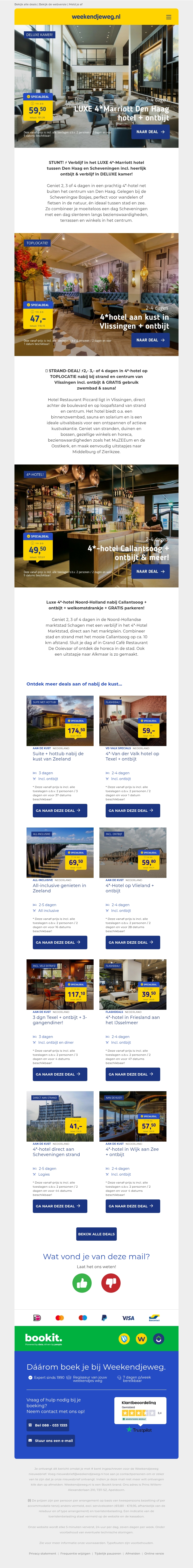 Uitwaaien? 💨 3x kustdeals incl. LUXE 4*-hotel & ontbijt vanaf 47,- p.p.! 🏖️ Uitwaaien? 💨 3x kustdeals incl. LUXE 4*-hotel & ontbijt vanaf 47,- p.p.! 🏖️