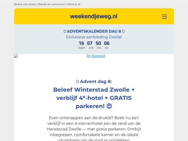 🎄✨ Advent Dag 8: Beleef winterstad Zwolle + verblijf 4*-hotel voor een EXCLUSIEVE prijs!