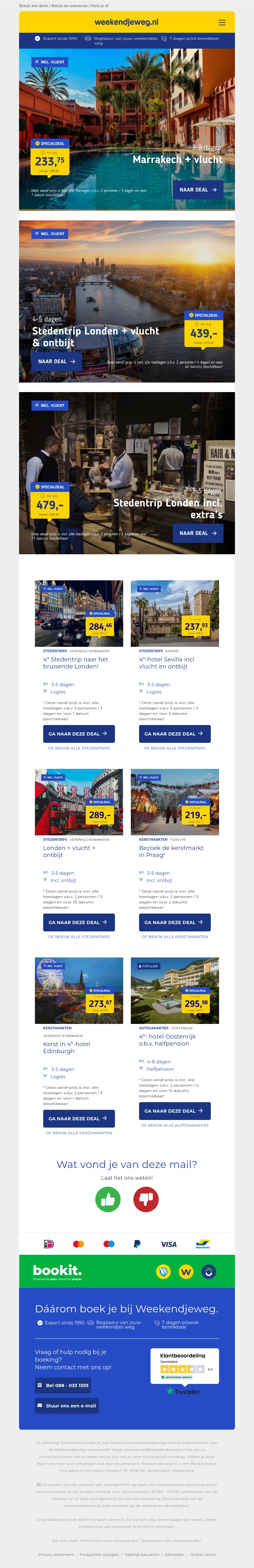 Marrakech + vlucht v.a. €233.75 per persoon | Stedentrip Londen + vlucht & ontbijt v.a. €439 per persoon & meer Marrakech + vlucht v.a. €233.75 per persoon | Stedentrip Londen + vlucht & ontbijt v.a. €439 per persoon & meer