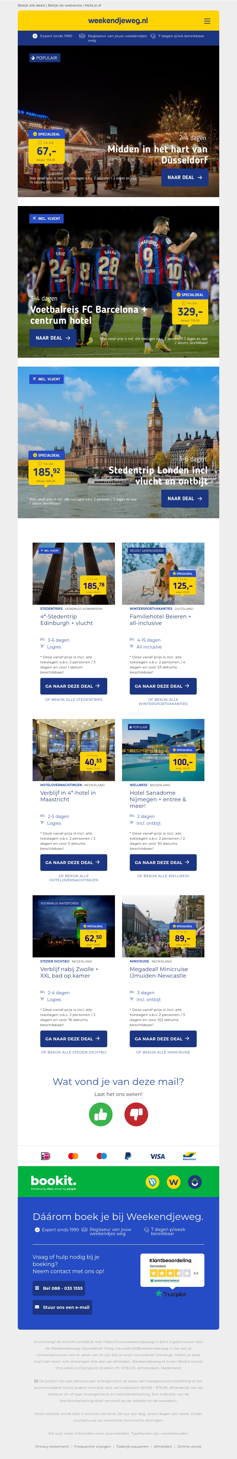 Midden in het hart van Düsseldorf v.a. €67 per persoon | Voetbalreis FC Barcelona + centrum hotel v.a. €329 per persoon & nog veel meer Midden in het hart van Düsseldorf v.a. €67 per persoon | Voetbalreis FC Barcelona + centrum hotel v.a. €329 per persoon & nog veel meer