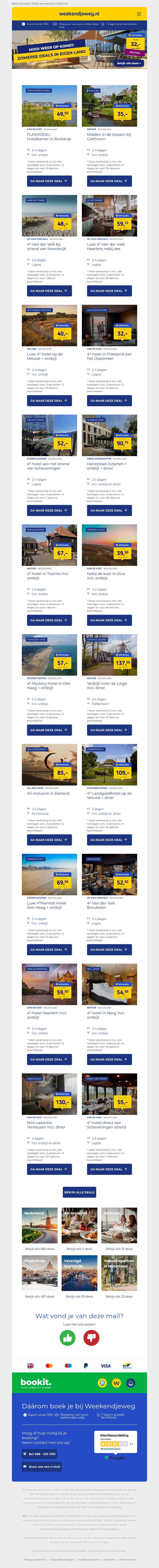 Mooi weer in aantocht! 🤩☀️ Zomerse last minutes in eigen land vanaf €32 pp! 🔥 Mooi weer in aantocht! 🤩☀️ Zomerse last minutes in eigen land vanaf €32 pp! 🔥