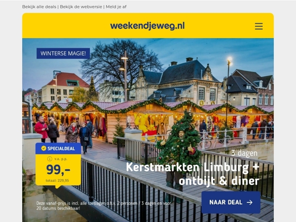 🎄 NIEUWE kerstmarkt deals - Limburg, Brugge, Den Bosch & MEER! ✨