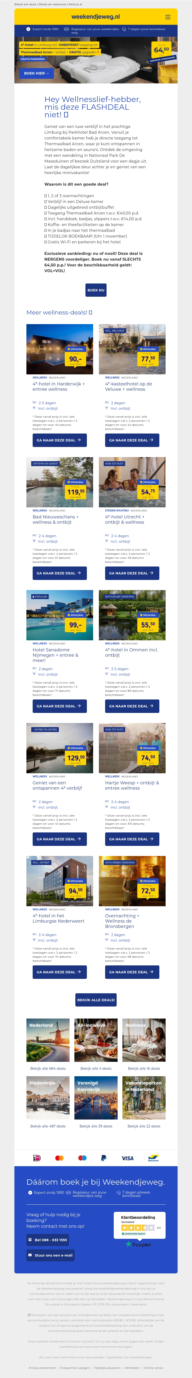 Nieuw! 💥 4*-hotel Limburg: Thermaalbad, Ontbijt & GRATIS upgrade + EXTRA'S v.a. €64,50 p.p.😱 Nieuw! 💥 4*-hotel Limburg: Thermaalbad, Ontbijt & GRATIS upgrade + EXTRA'S v.a. €64,50 p.p.😱