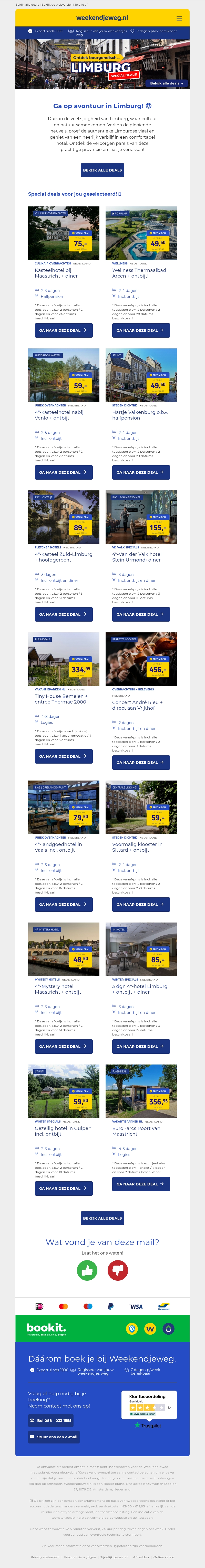 Ontdek Limburg: bourgondisch genieten & prachtige natuur! ✨ | Wellness deals, UNIEKE kasteelhotels, André Rieu & MEER! 😍 Ontdek Limburg: bourgondisch genieten & prachtige natuur! ✨ | Wellness deals, UNIEKE kasteelhotels, André Rieu & MEER! 😍
