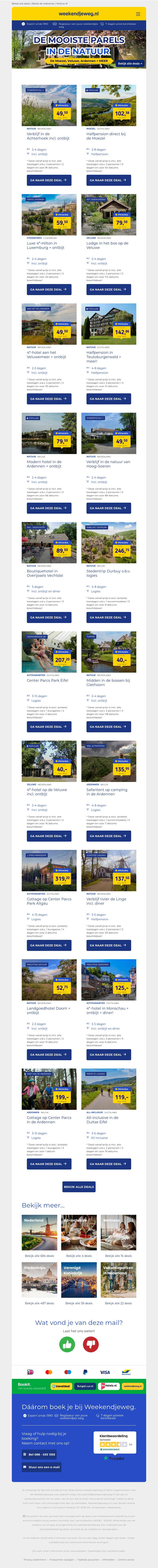 Onze favorieten in de natuur vanaf β¬40 pp! ππ Onze favorieten in de natuur vanaf β¬40 pp! ππ