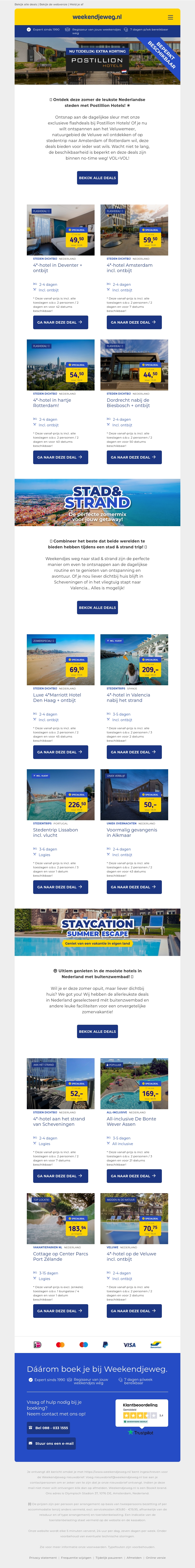 Profiteer NU van vliegensvlugge aanbiedingen! 🔥 Exclusieve Postillion Flashdeals €44,50 | Stad & Strand €50 | Staycation Summer Escape €52 Profiteer NU van vliegensvlugge aanbiedingen! 🔥 Exclusieve Postillion Flashdeals €44,50 | Stad & Strand €50 | Staycation Summer Escape €52
