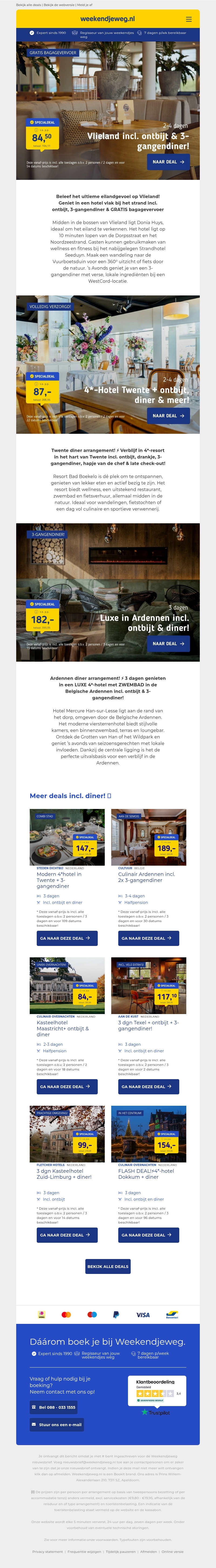 🍴 Mega Diner Deals: overnachting + ontbijt + 3-gangendiner + extra's v.a. 84,50 p.p.! 🍴 Mega Diner Deals: overnachting + ontbijt + 3-gangendiner + extra's v.a. 84,50 p.p.!