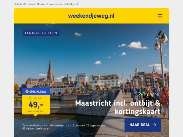 🔥 Pak je voordeel: 3x Limburg DEALS! Maastricht incl. ontbijt + kortingskaart v.a. €49,- p.p. & MEER! 😱